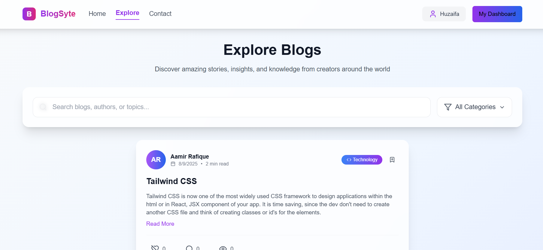 Explore Blogs
