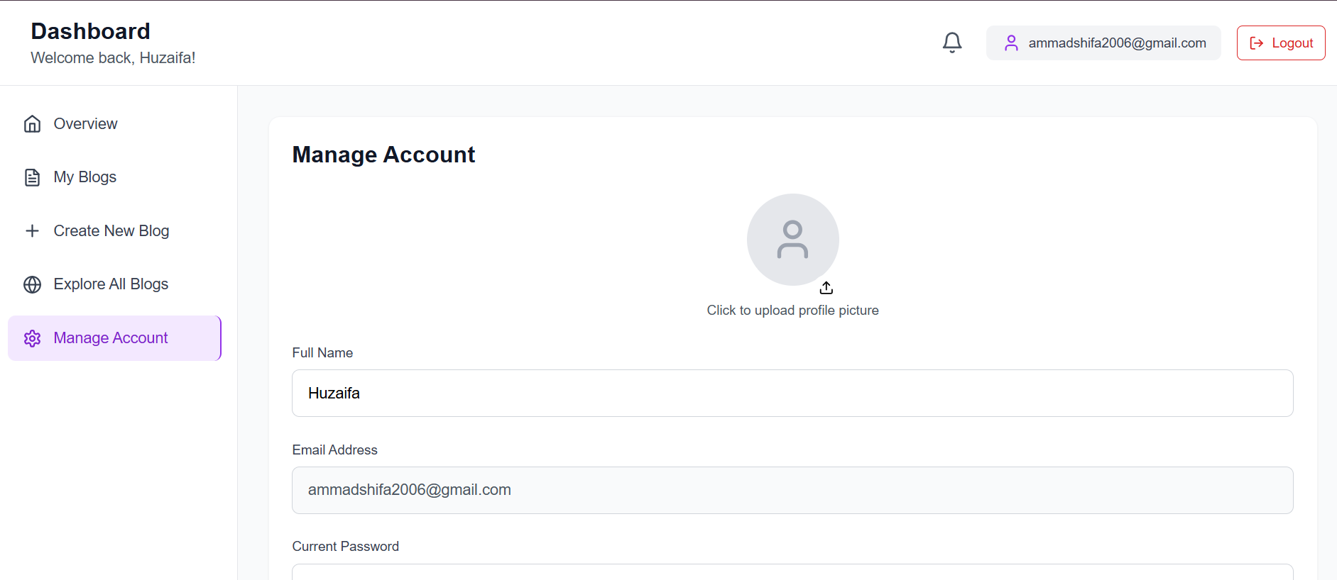 manage Account