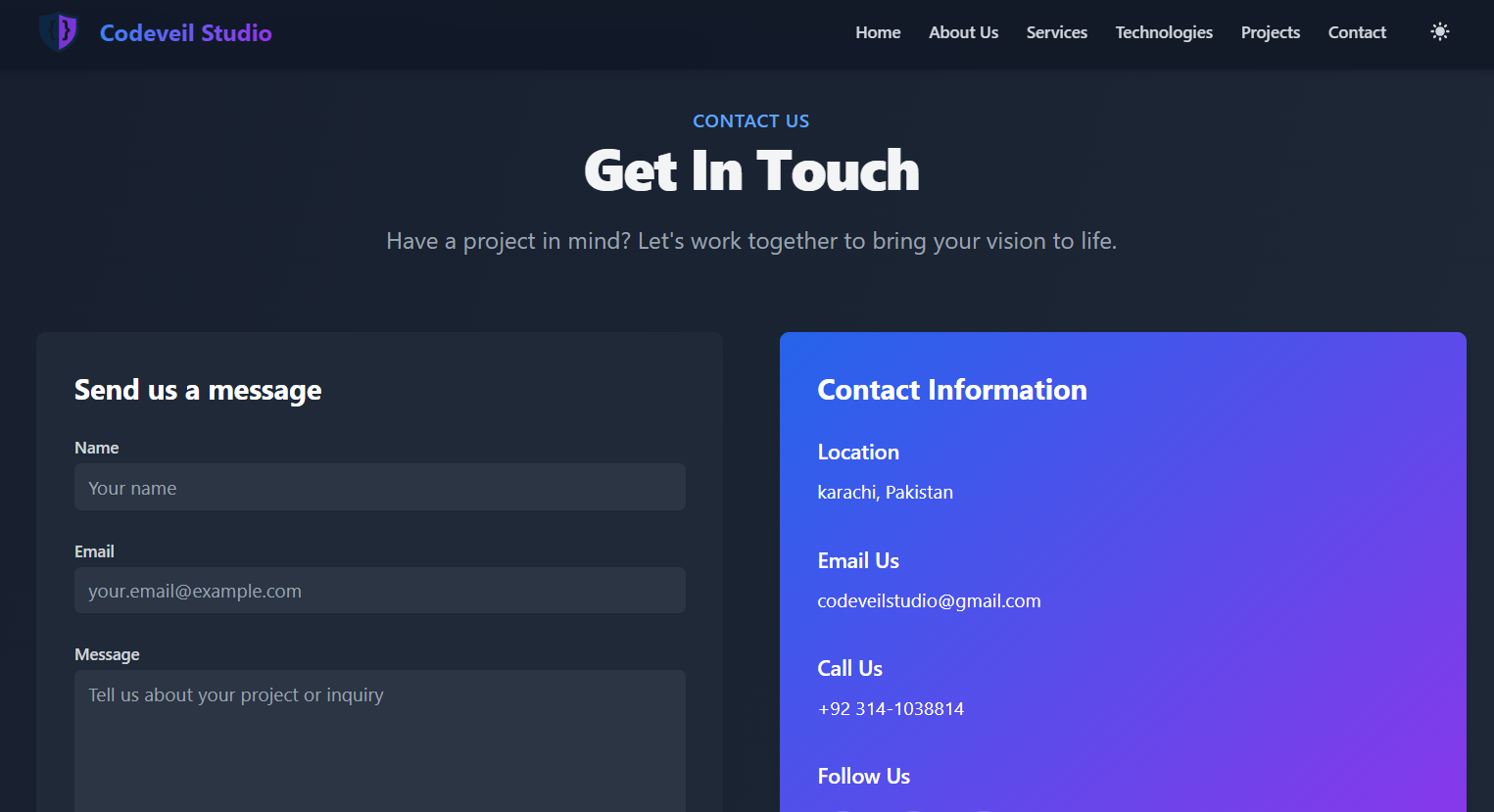 Mobile Responsive View
