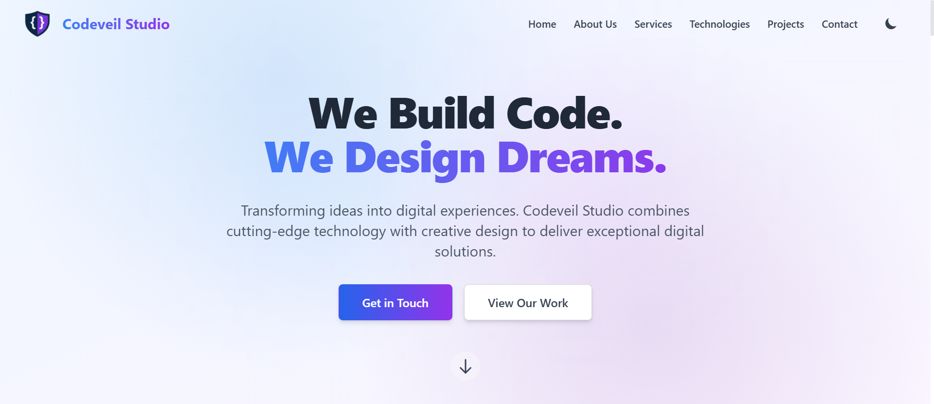 Codeveil Studio Home Page